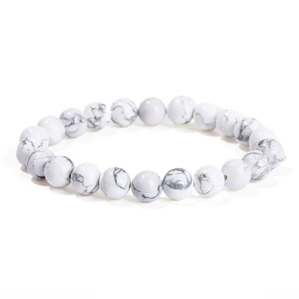 Natural White Howlite Beaded