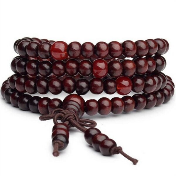 New Chinese-Style Popular Multi-Layer Faux-Sandalwood Beaded Bracelet