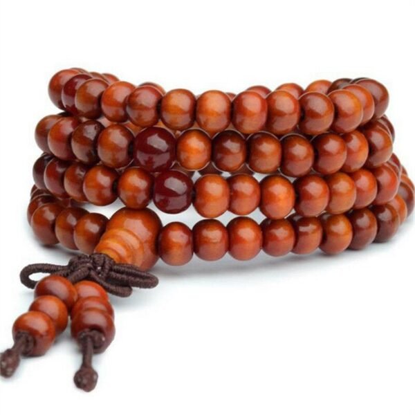 New Chinese-Style Popular Multi-Layer Faux-Sandalwood Beaded Bracelet