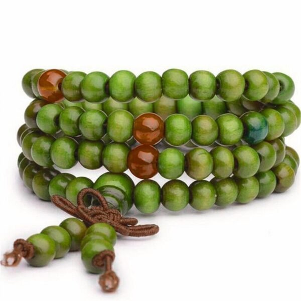 New Chinese-Style Popular Multi-Layer Faux-Sandalwood Beaded Bracelet